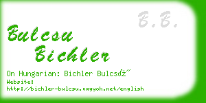 bulcsu bichler business card